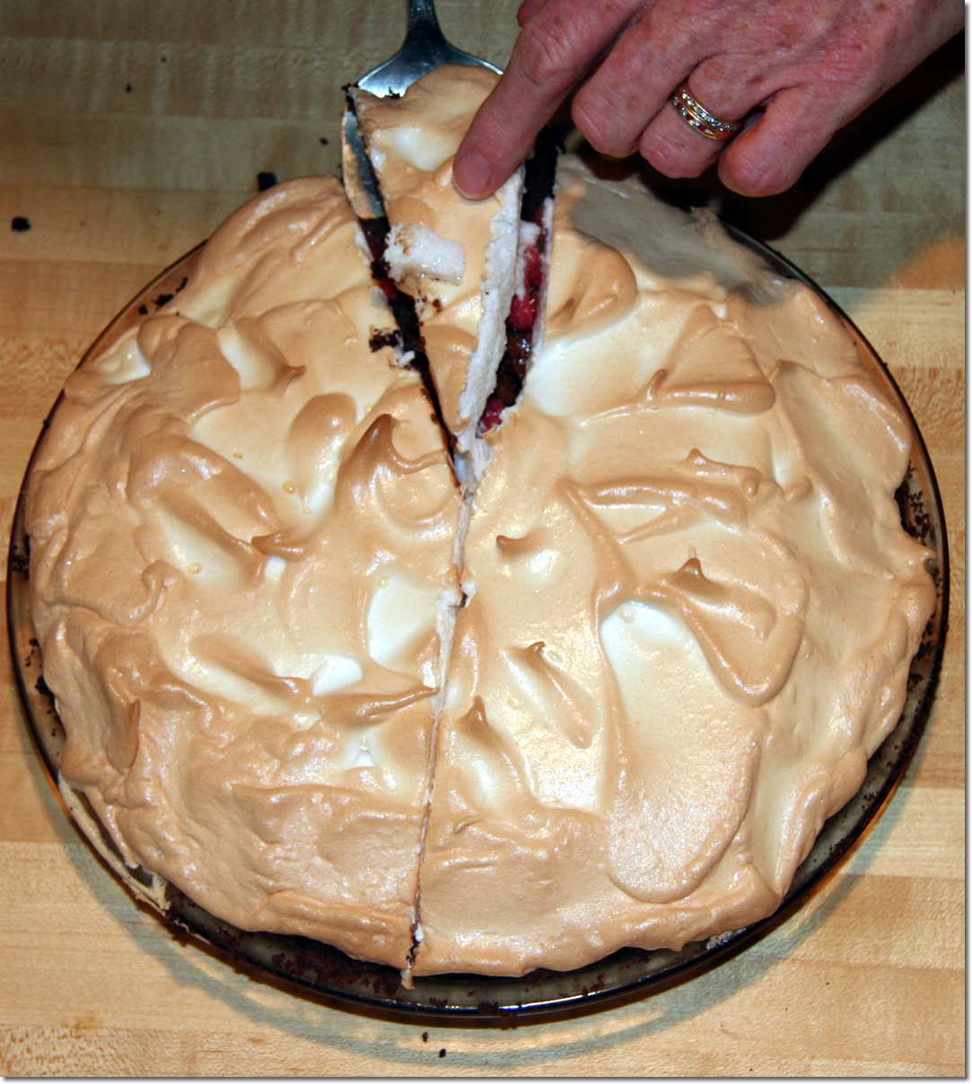 Dark Chocolate Meringue Pie